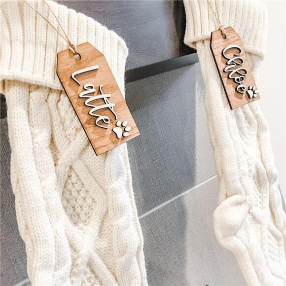 6 Pack 18 Inches Large Size Cable Knitted Stocking, Ivory White - Picture 2 of 6